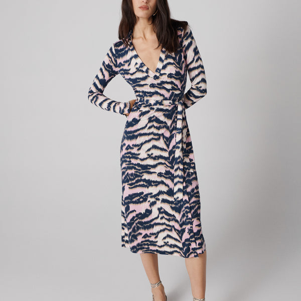 DVF アビゲイル ミディドレス Abigail Silk Jersey Midi Wrap Dress – Diane von Furstenberg