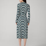 Abigail Silk Jersey Midi Wrap Dress