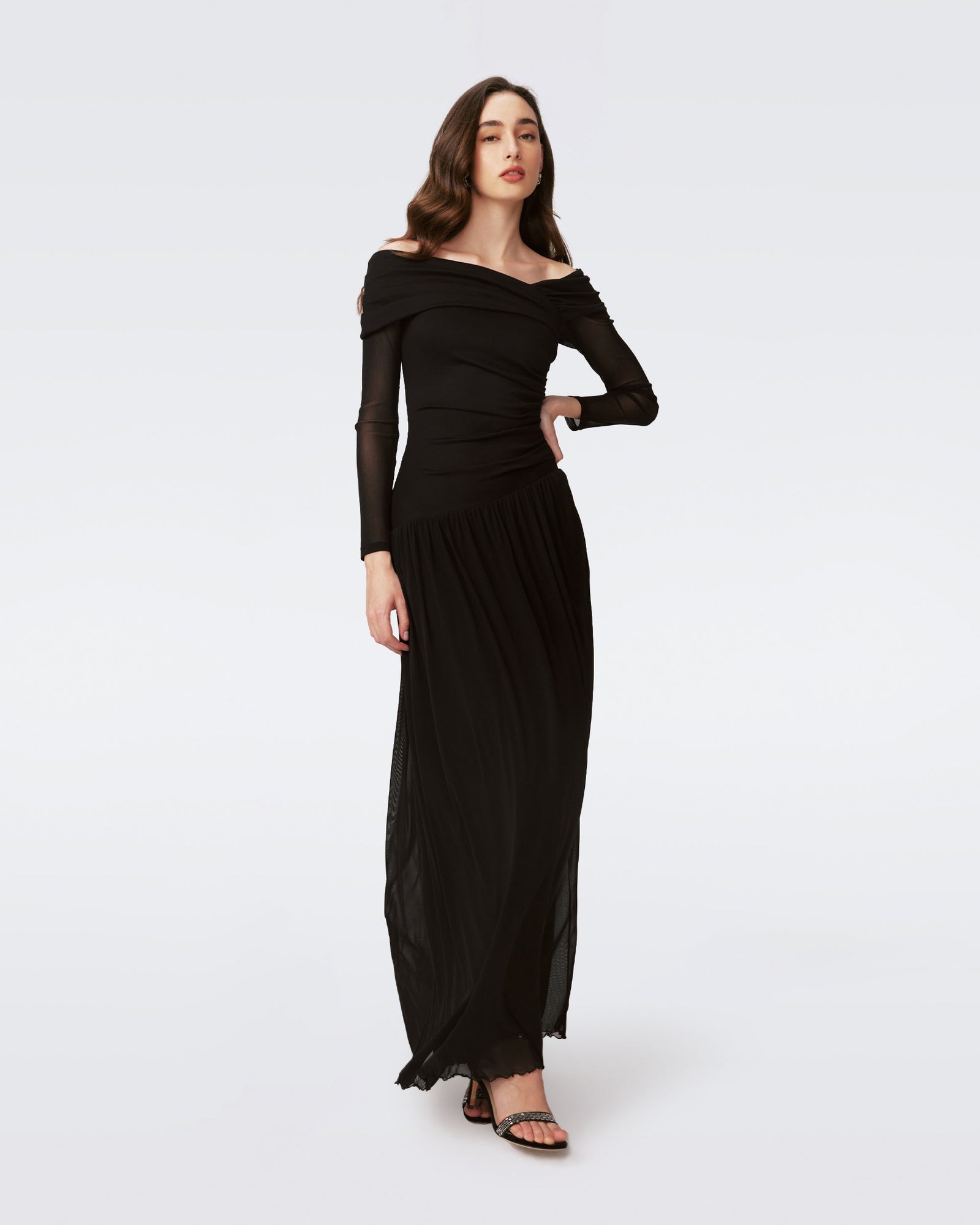 Dvf cap sleeve ruched jersey dress 2025