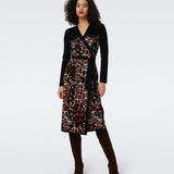 Savannah Knit Jacquard Wrap Dress