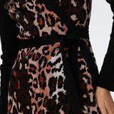 Savannah Knit Jacquard Wrap Dress
