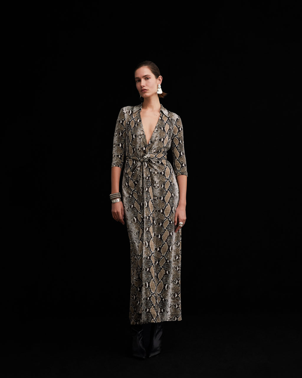 Abigail Silk Jersey Maxi Wrap Dress Diane von Furstenberg