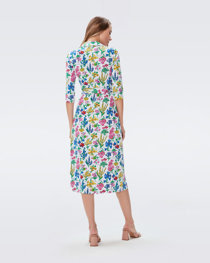 Abigail Silk Jersey Midi Wrap Dress