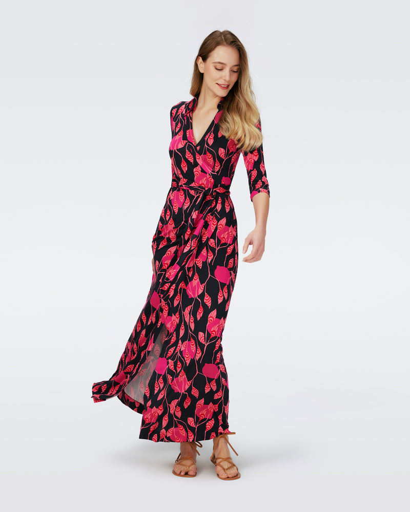 Abigail Silk Jersey Maxi Wrap Dress