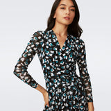 Brenda Mesh Faux Wrap Dress