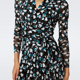 Brenda Mesh Faux Wrap Dress