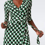 Abigail Silk Jersey Midi Wrap Dress