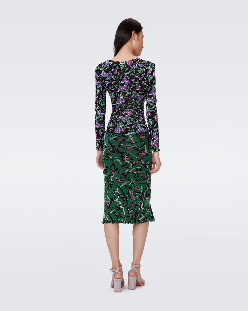 Willow Reversible Mesh Skirt Diane von Furstenberg