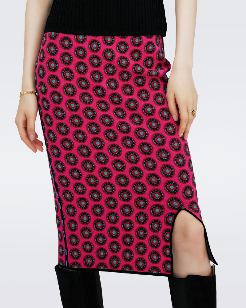 Gusta Knit Jacquard Skirt