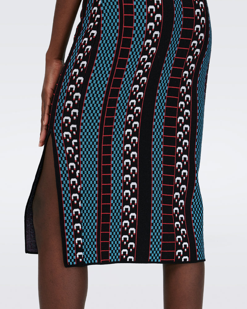 Sallie Knit Jacquard Skirt