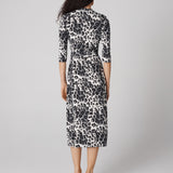 Abigail Silk Jersey Midi Wrap Dress