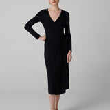 Astrid Wool-Cashmere Wrap Dress