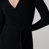 Astrid Wool-Cashmere Wrap Dress