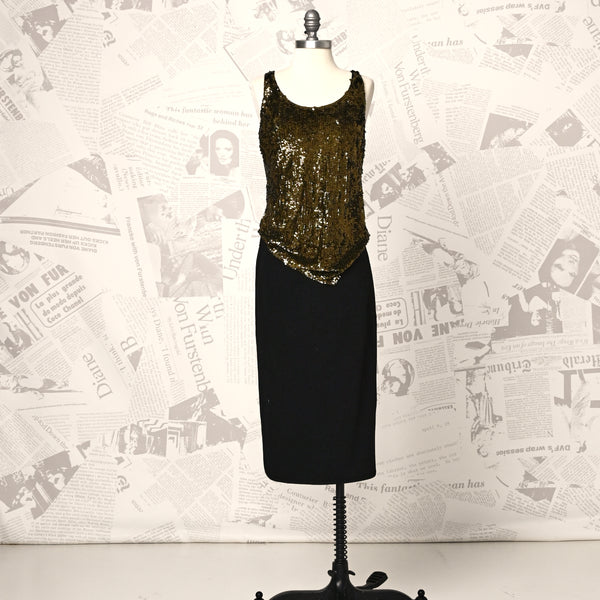 dvf gold sequin dress Diane Von Furstenberg | Dresses | Diane Von Furstenberg Pauletta Gold  Sequin Dress