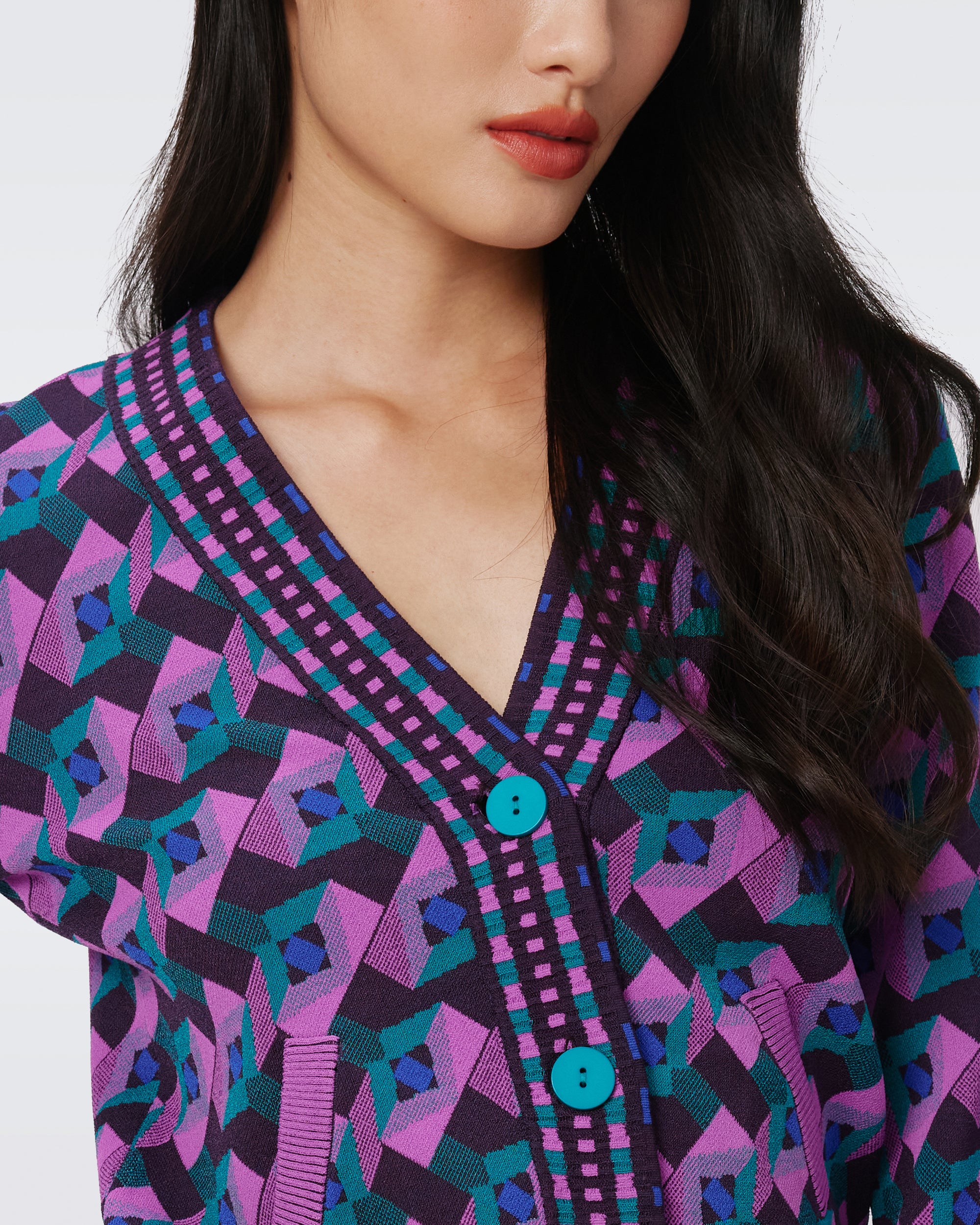 Bryant Knit Jacquard Cardigan – Diane von Furstenberg