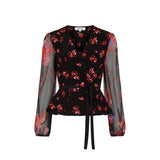 Flora Georgette Wrap Top