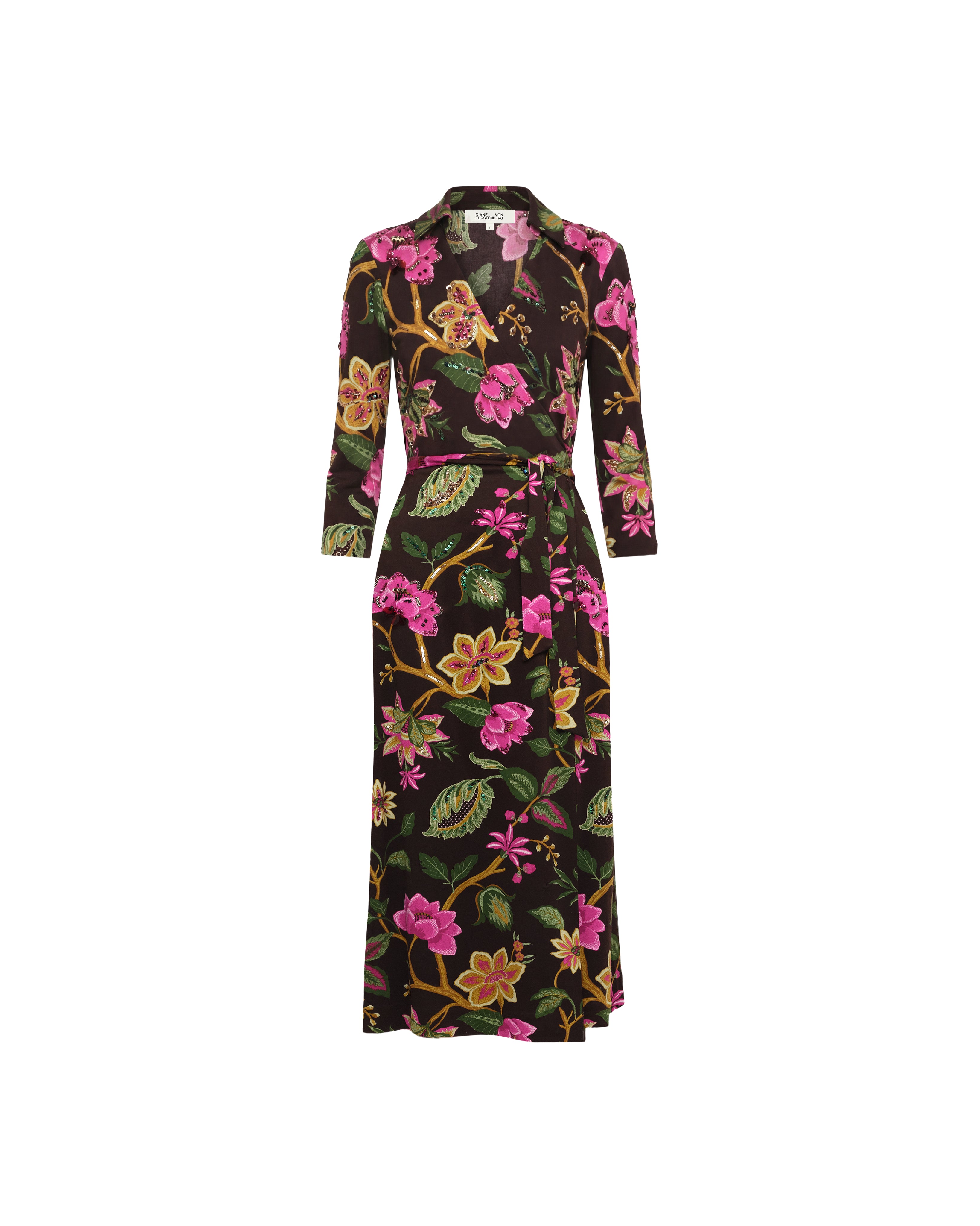 Abigail Maxi Embellished Wrap Dress – Diane von Furstenberg