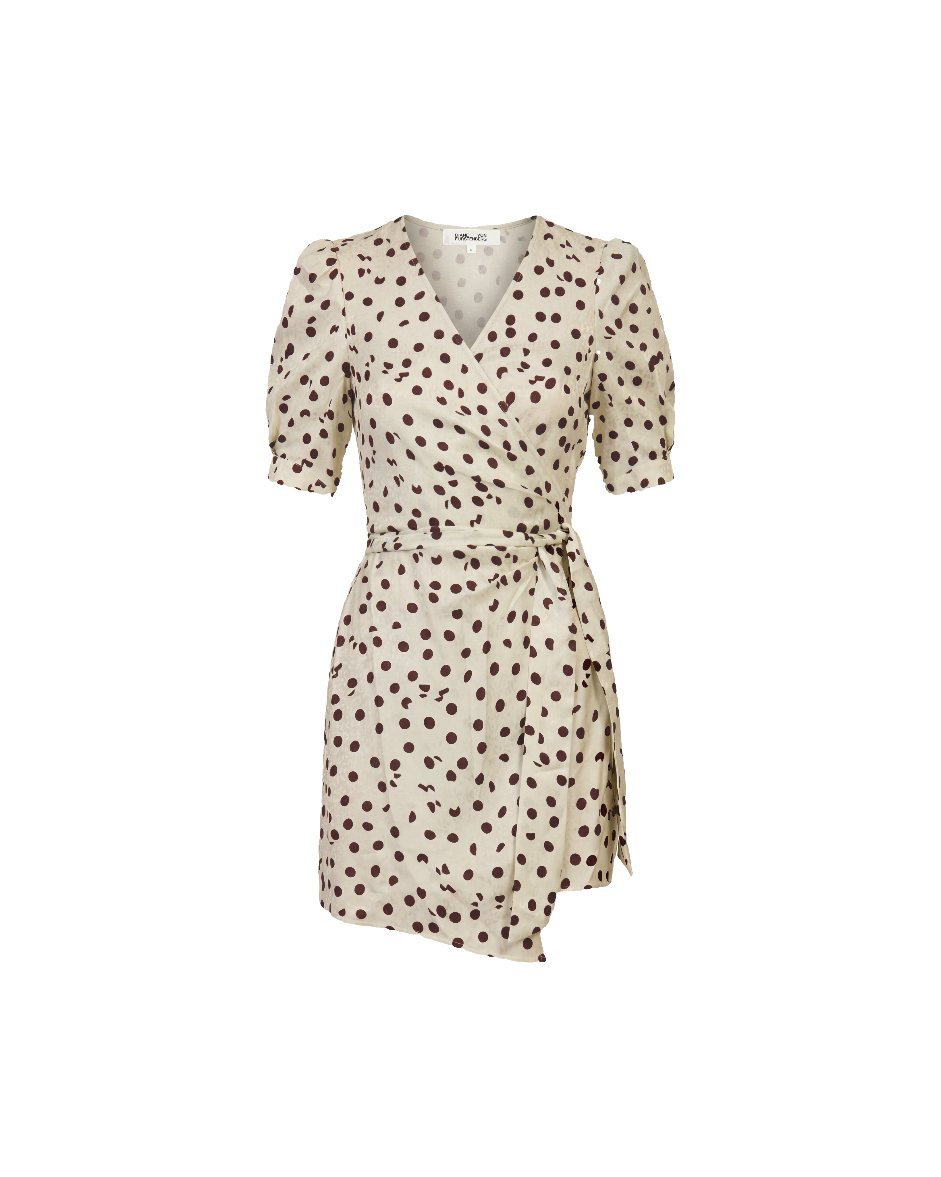 short sleeve polka dot wrap dress Dokuritu Size S Polka Dot Short Sleeve Black Maxi Wrap Dress V Neck