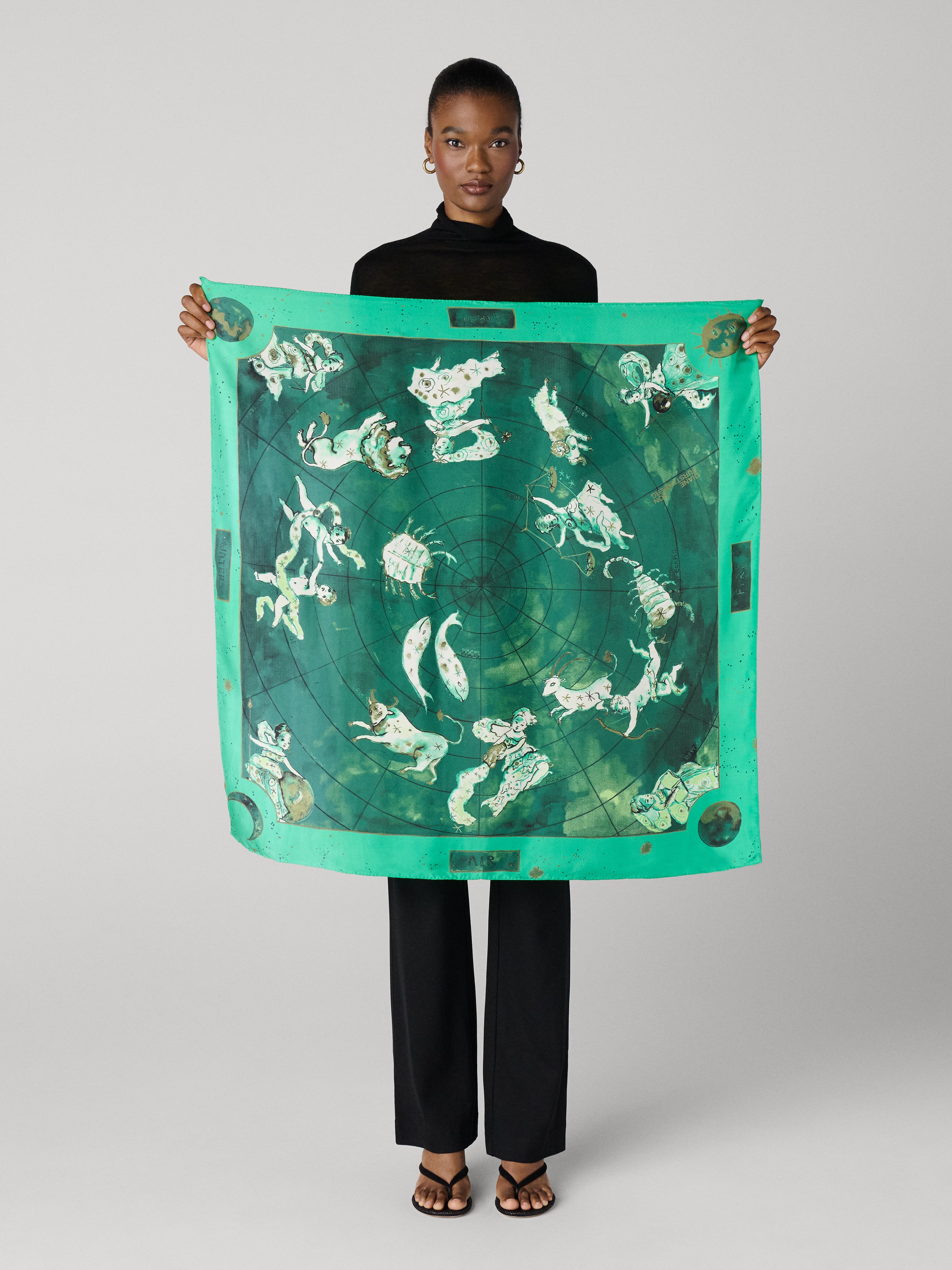 Zodiac Flag Silk Scarf – Diane von Furstenberg