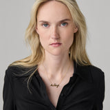 Small 14k Gold InCharge Necklace, full length front view