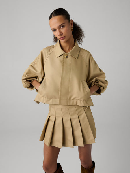 DIANE von FURSTENBERG◆ビッグポケット/ワイド/ボックスシルエット/ブラウス/長袖シャツ/M/シルク/PNK