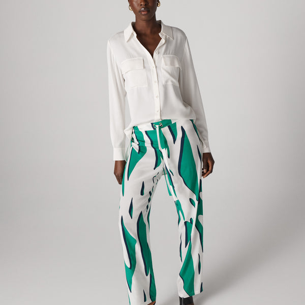 【Diane von Furstenberg】 Shingジャージワイドレッグジャンプ Diane von Furstenberg】 Shingジャージワイドレッグジャンプ