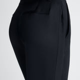 Maddie Satin Pant in Black, close-up