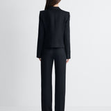 Maddie Satin Pant in Black, back view