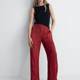 Alexander Crinkle Satin Pant in Huntress Red, alternate pose