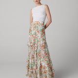 Thea Silk Chiffon Skirt