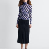 Simi Jersey Skirt in Black, full length front view