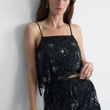 Vanna Tulle Skirt in Black, close-up
