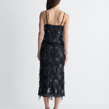 Vanna Tulle Skirt in Black, back view