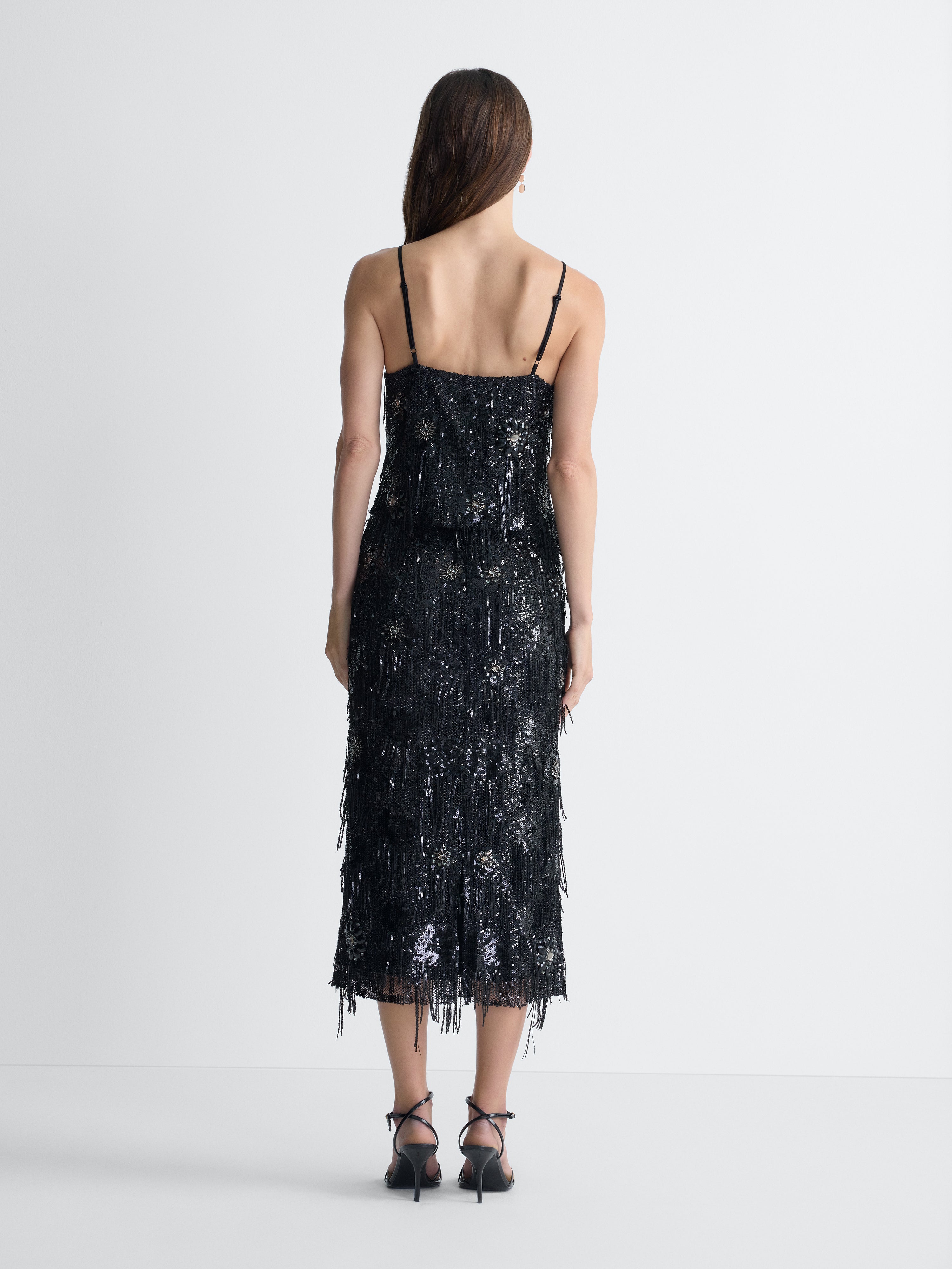 Vanna Tulle Skirt in Black, back view