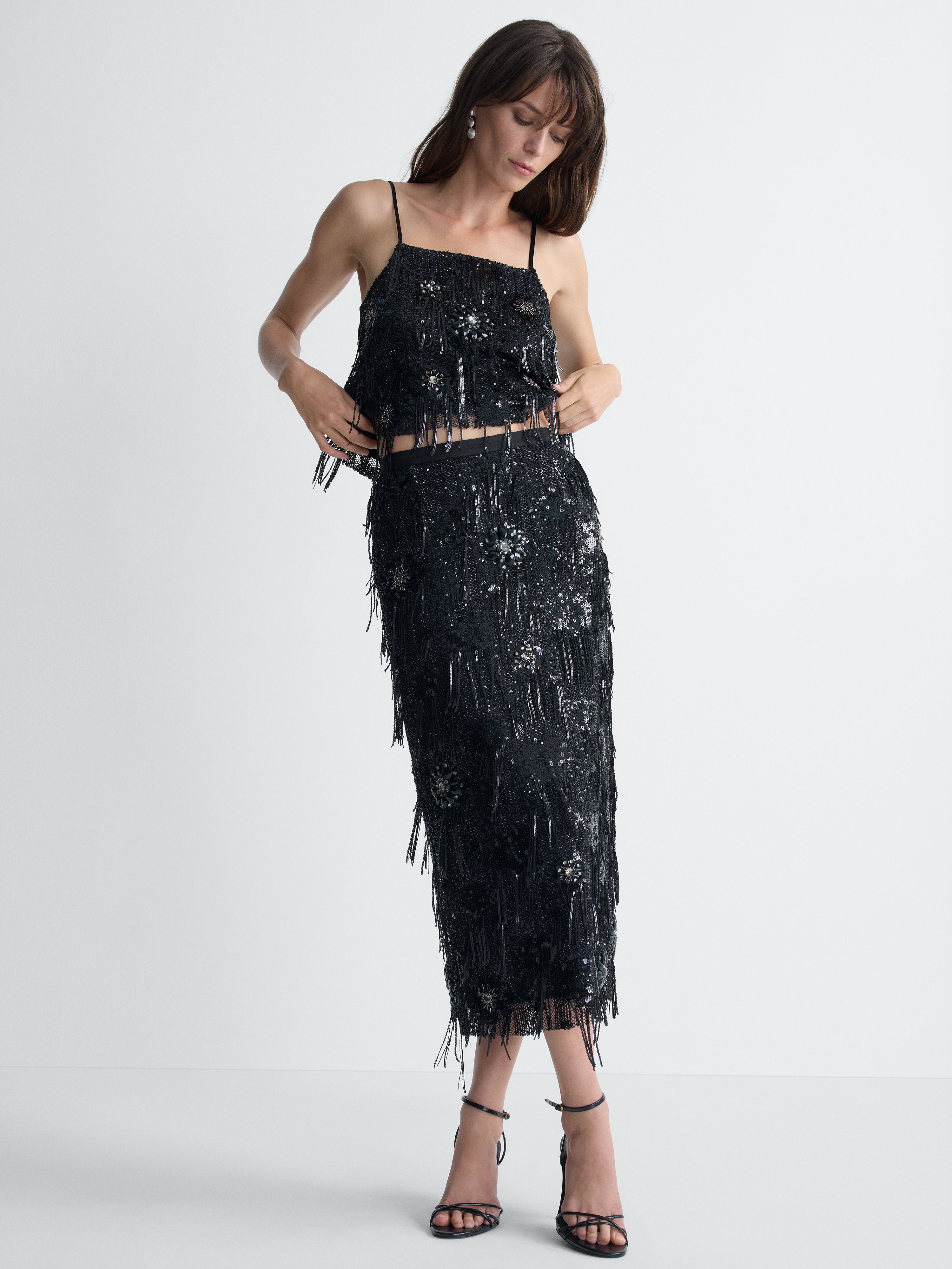 Vanna Tulle Skirt in Black, alternate pose