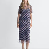 Gramercy Tulle Skirt in Window Pane, full length front view