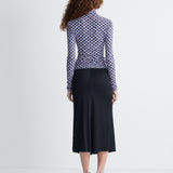 Logan Reversible Mesh Turtleneck in Window Pane, back view