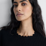 Tullia Knit Sweater in Black, close-up