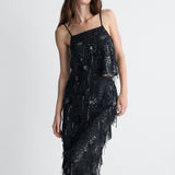 Serene Tulle Top in Black, alternate pose