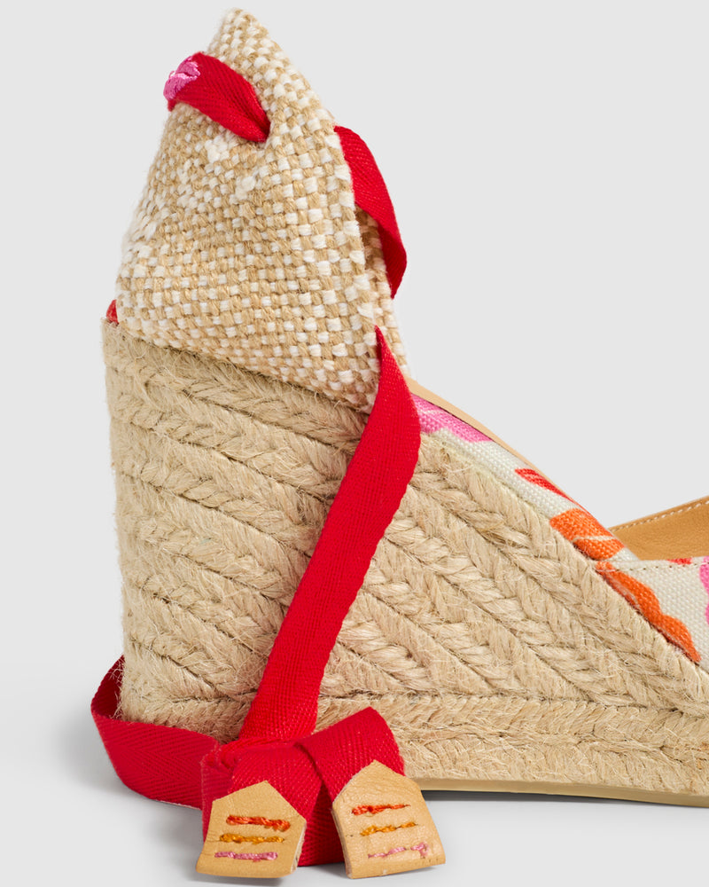 Wrap outlet espadrille wedges