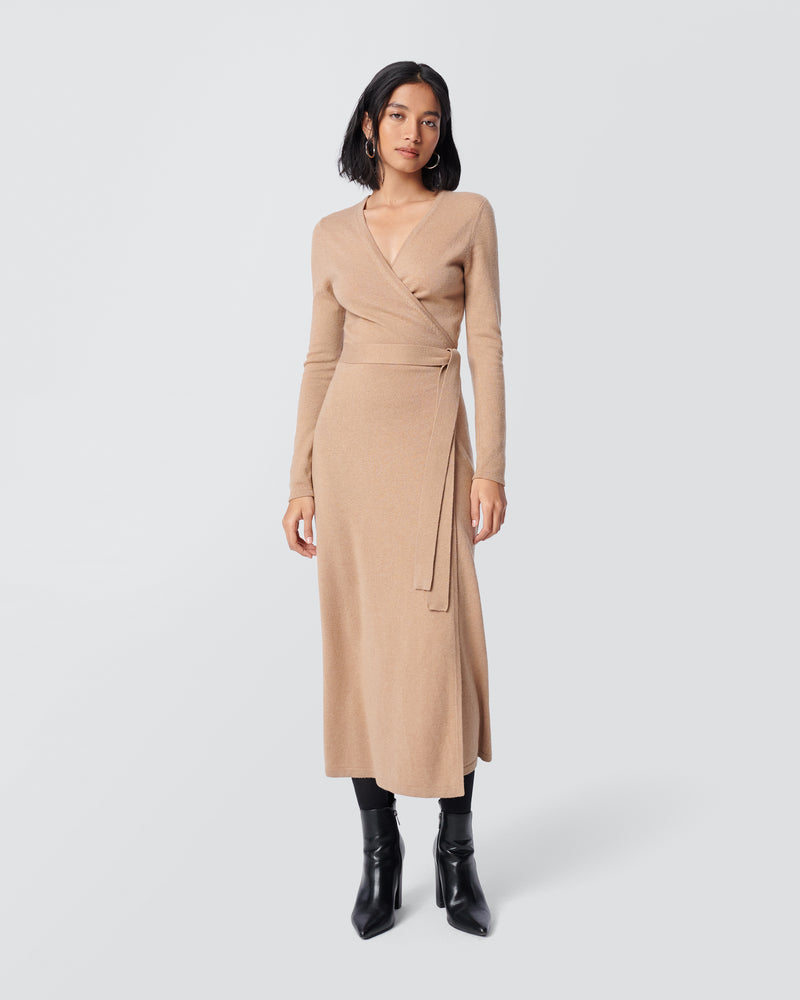 Astrid Wool-Cashmere Wrap Dress