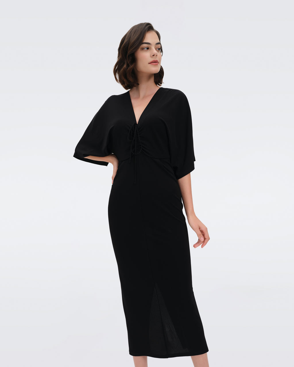 DIANE VON FURSTENBERG 黒 ラップカーディガン 長袖 DIANE VON FURSTENBERG 黒 ラップカーディガン 長袖