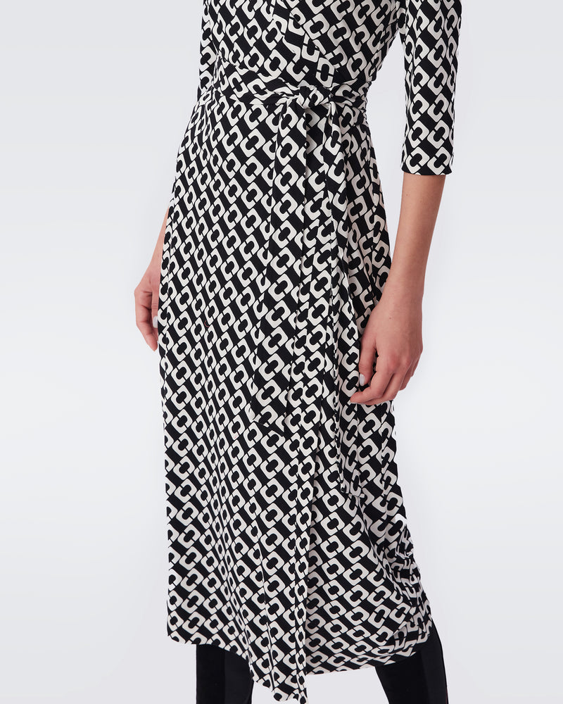 Abigail Silk Jersey Midi Wrap Dress