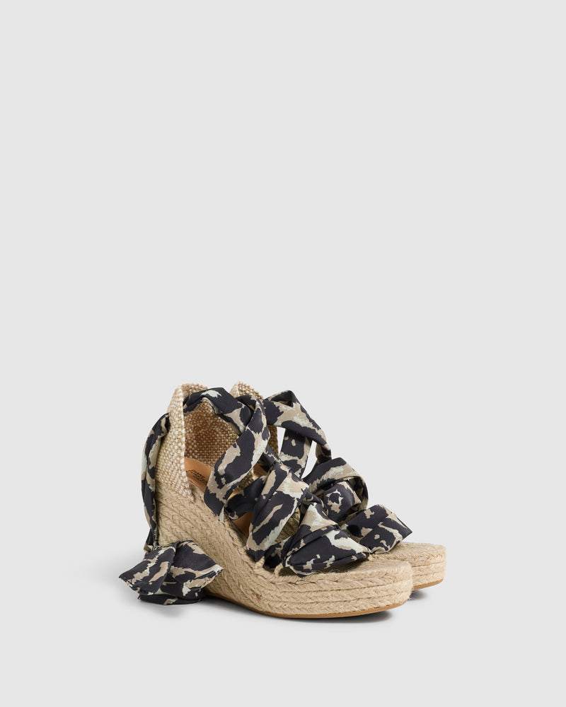 X Castañer Jorgelina Wedge Wrap Espadrille